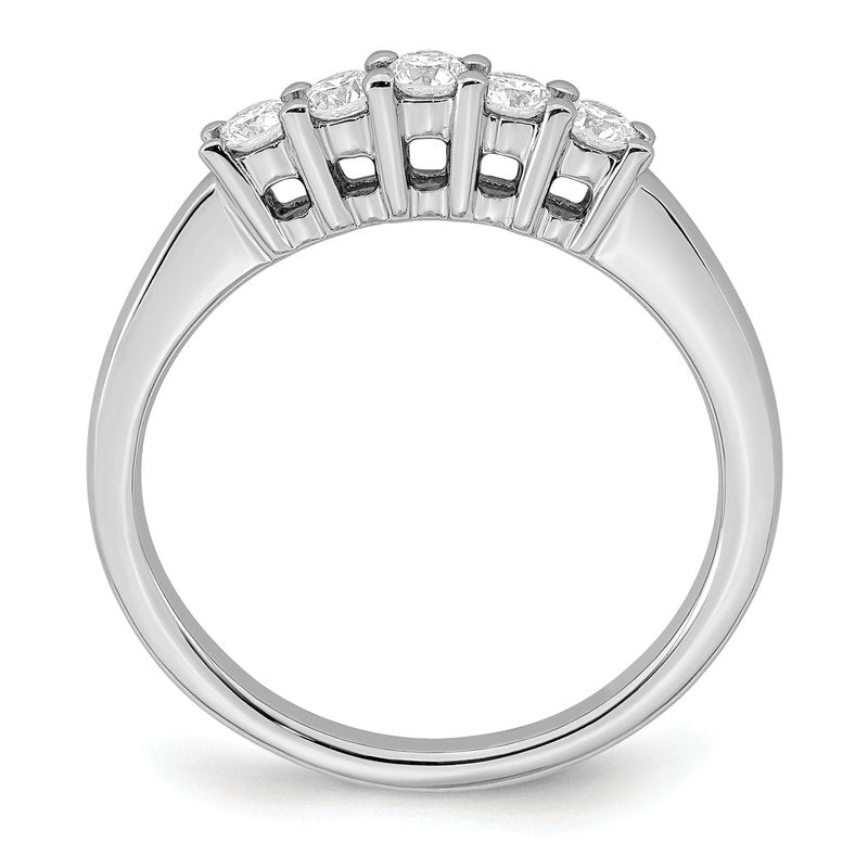 14K White Gold 1/2 carat Lab Grown Diamond VS/SI  D E F  5 Stone Ring