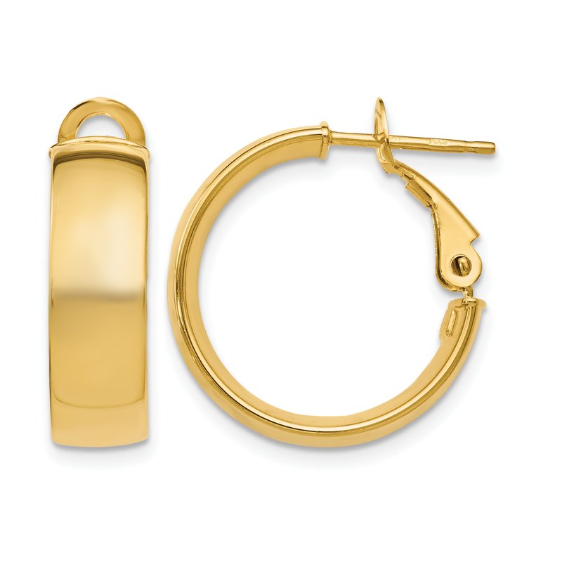 10K 5.8mm Polished Hoop Earrings