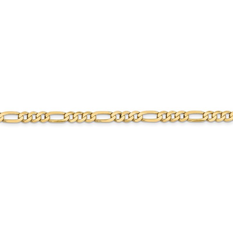 14K 26 inch 4.75mm Flat Figaro with Lobster Clasp Chain