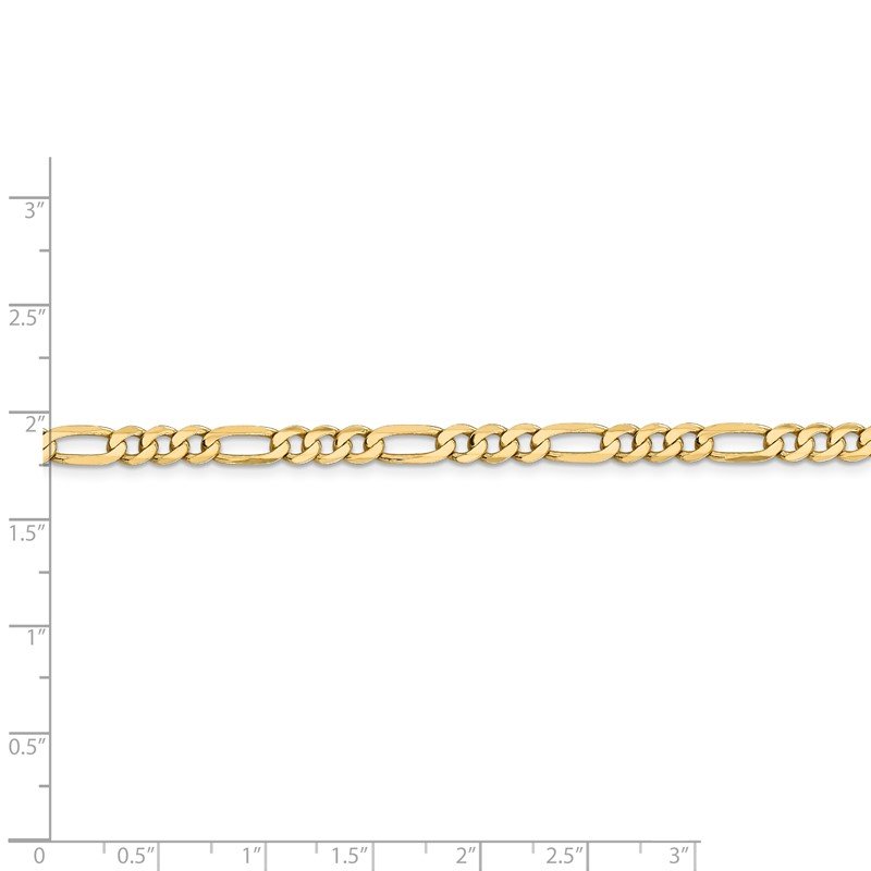 14K 26 inch 4.75mm Flat Figaro with Lobster Clasp Chain