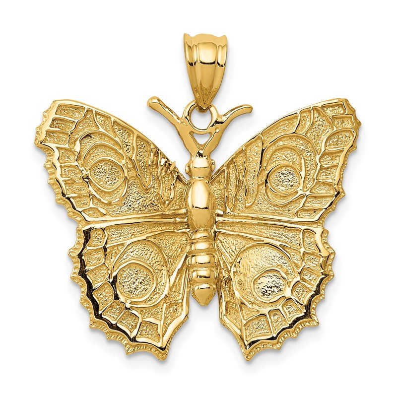 14k Large Butterfly Pendant