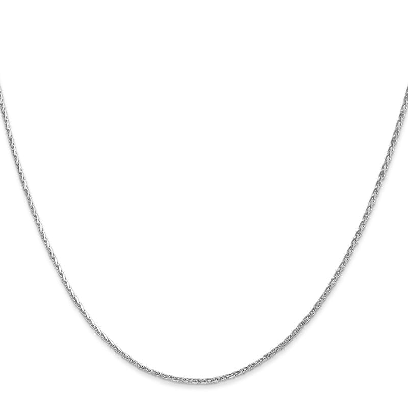 14K White Gold 10 inch 1.5mm Diamond-cut Parisian Wheat with Lobster Clasp Anklet