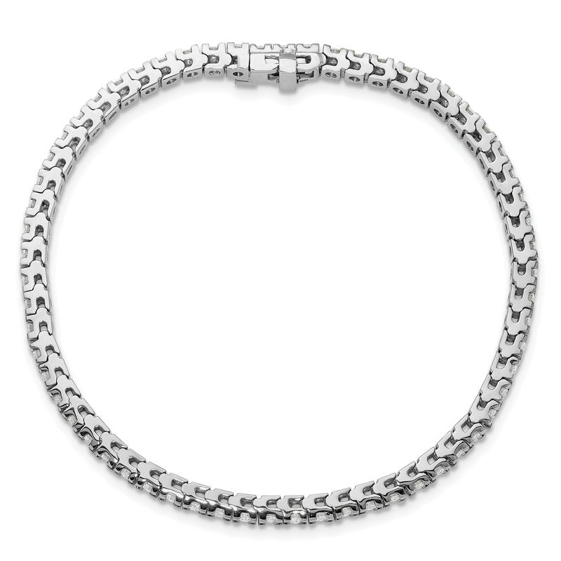 14k White Gold Complete 2.17 carat Round VS Diamond 4-prong 7 inch Tennis Bracelet