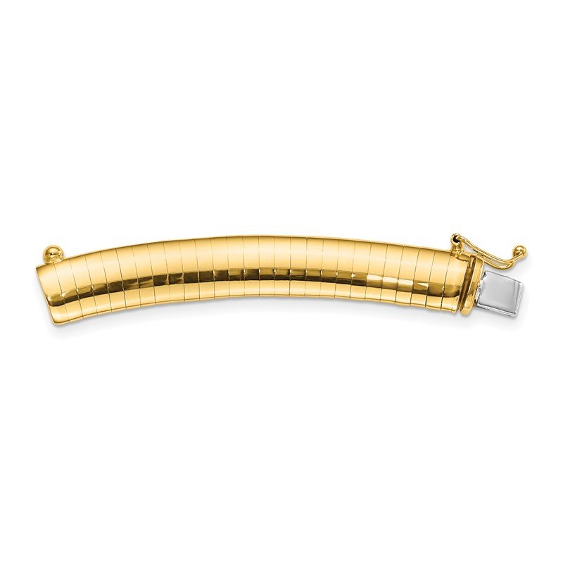 14k 8mm Standard Weight Domed Omega 2 inch Extender for Necklace