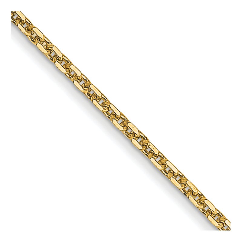 14K 14 inch .95mm Diamond-cut Cable with Lobster Clasp Chain