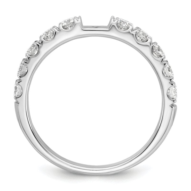 14K White Gold 1/2 carat Lab Grown Diamond VS+ F+ Semi-Mount Peg Set Engagement Ring