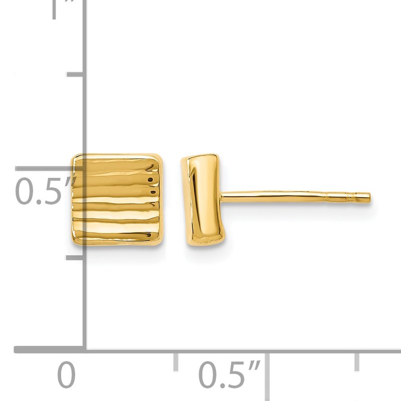 14K Gold Post Earrings