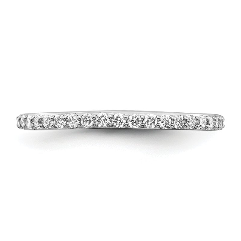 14K White Gold 1/4 carat Lab Grown Diamond VS+ F+ Complete Wedding Band
