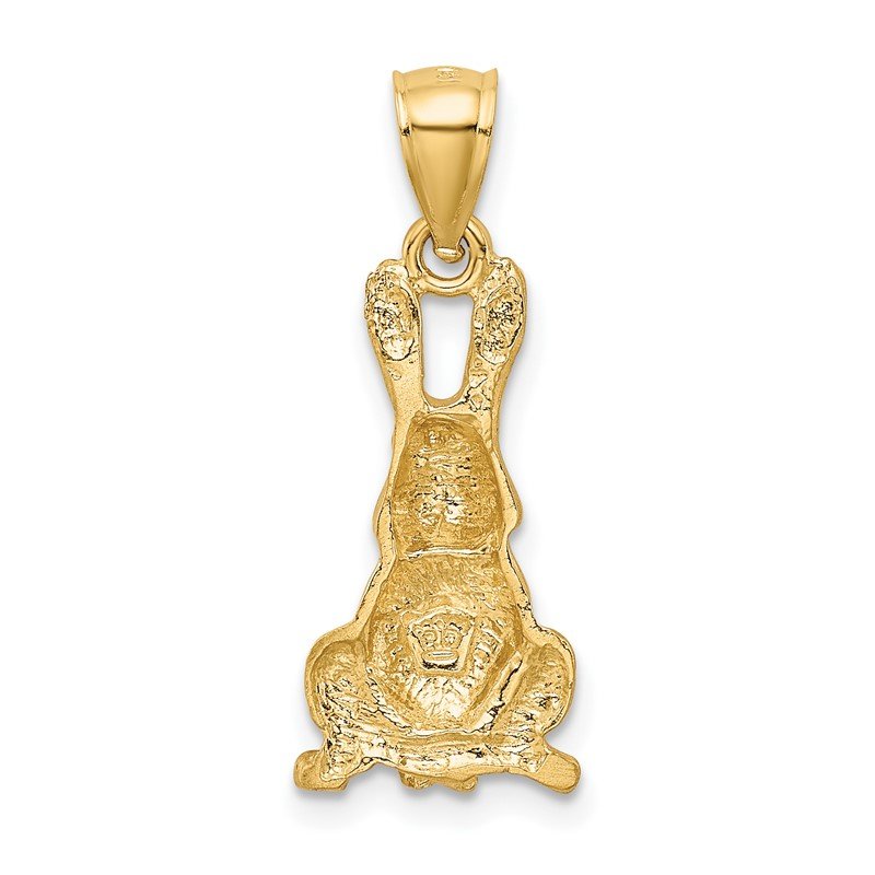 14K Diamond-cut Rabbit Pendant