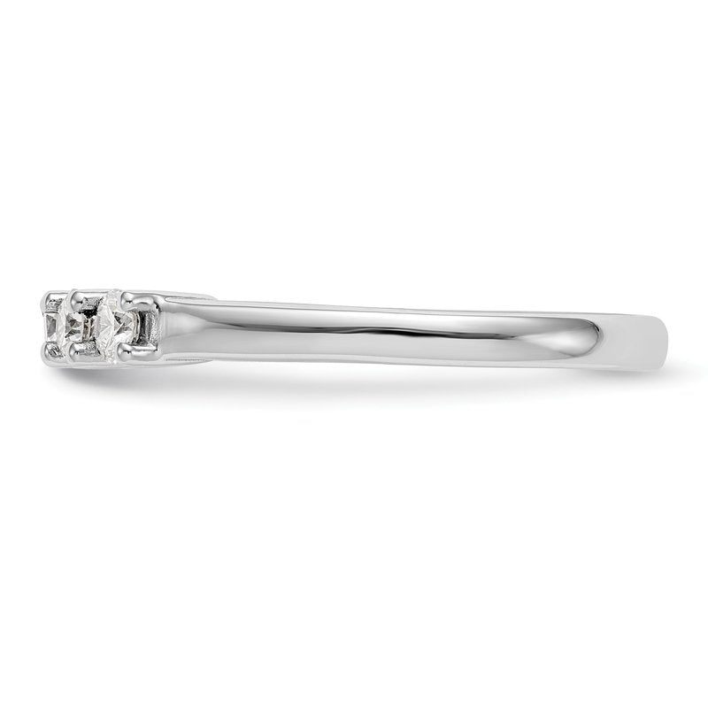 14K White Gold 1/2 carat Lab Grown Diamond VS/SI  D E F  5 Stone Ring
