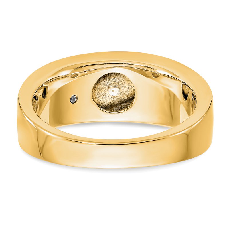 14K White Gold Men's 1/2 carat Lab Grown Diamond VS/SI  D E F  Brushed and Polished Band
