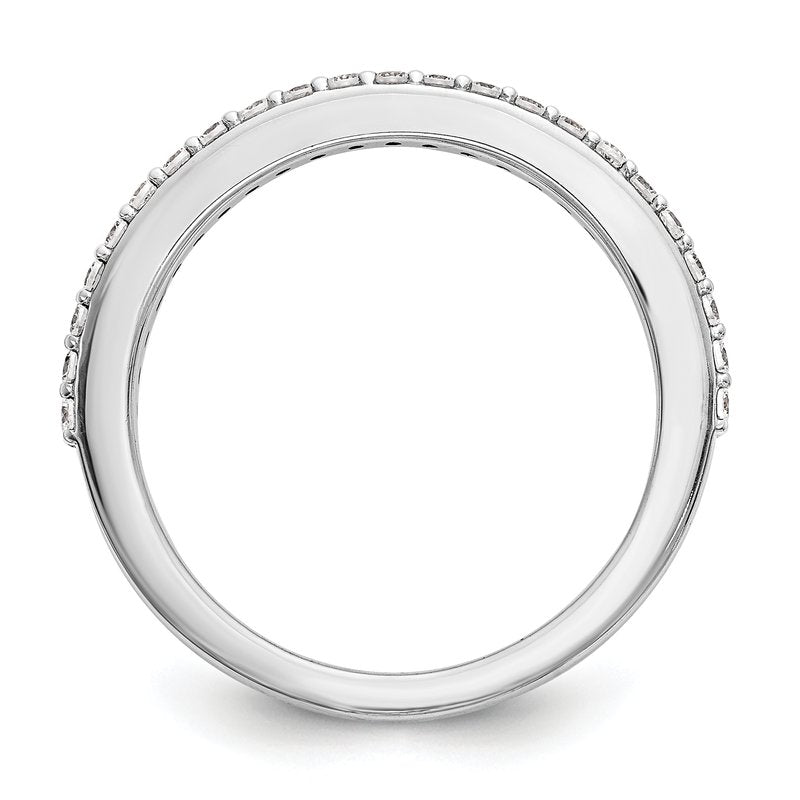 14K White Gold 1/4 carat Lab Grown Diamond VS+ F+ Complete Wedding Band