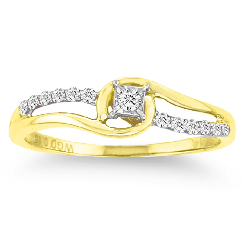 14K  0.15Ct  Diamond  Ring