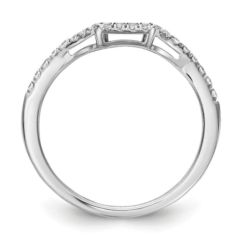 14K White Gold 1/5 carat Lab Grown Diamond VS+ F+ Complete Wedding Band