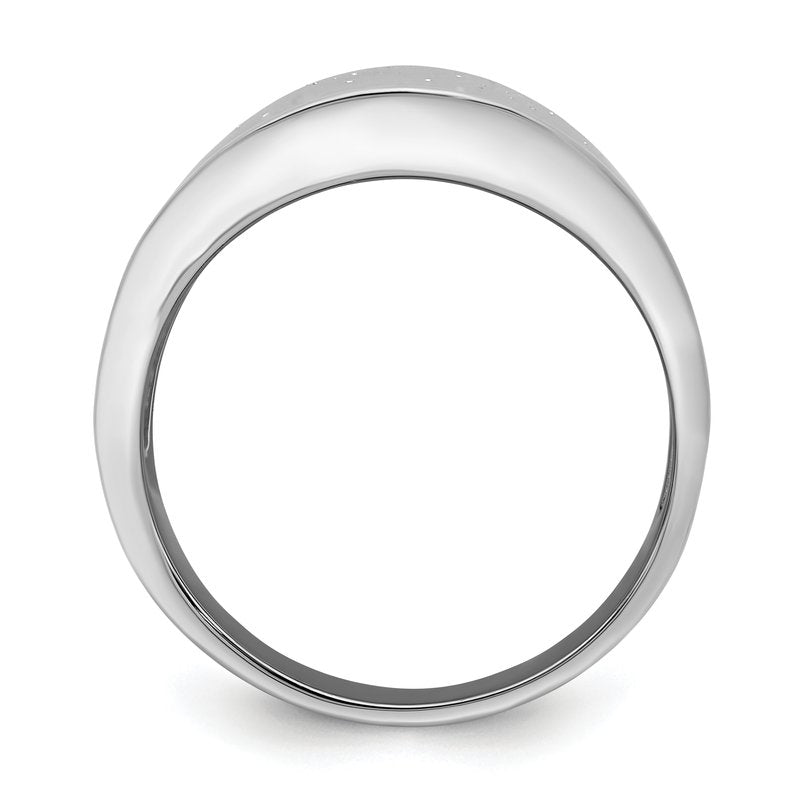 Sterling Silver Rhodium-plated Radiant Essence Ring