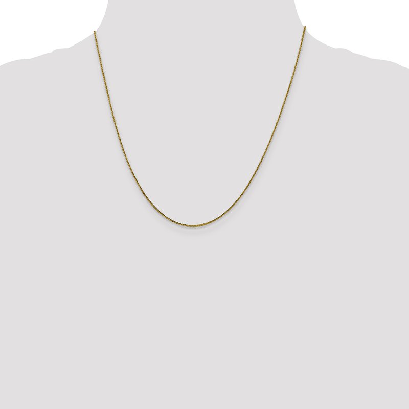 14K .8mm D/C Quadra Wheat Chain