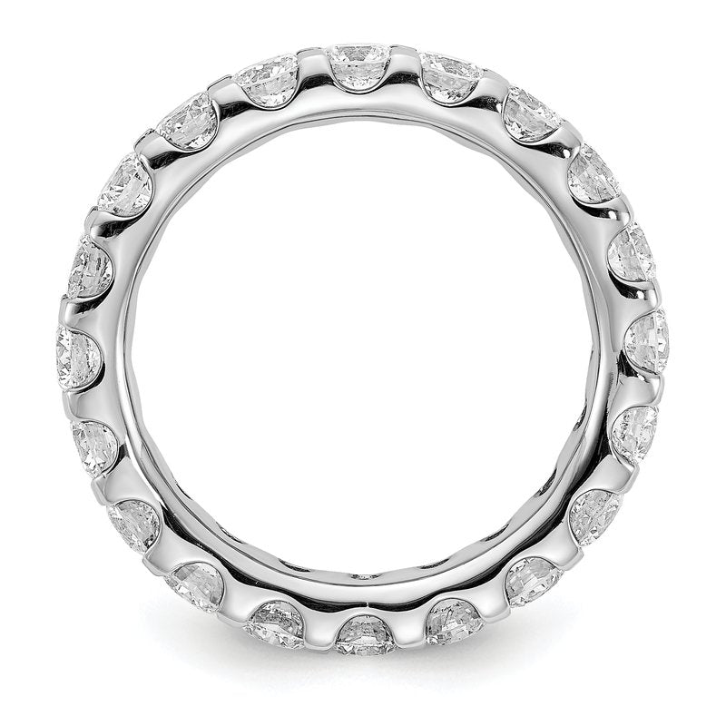14K Rose Gold 1/2 carat Lab Grown Diamond VS+ F+ Size 4.5 Complete Eternity Band