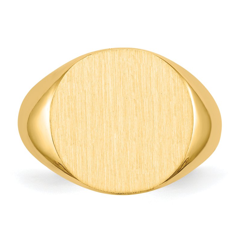 14k 15.5x15.0mm Open Back Signet Ring