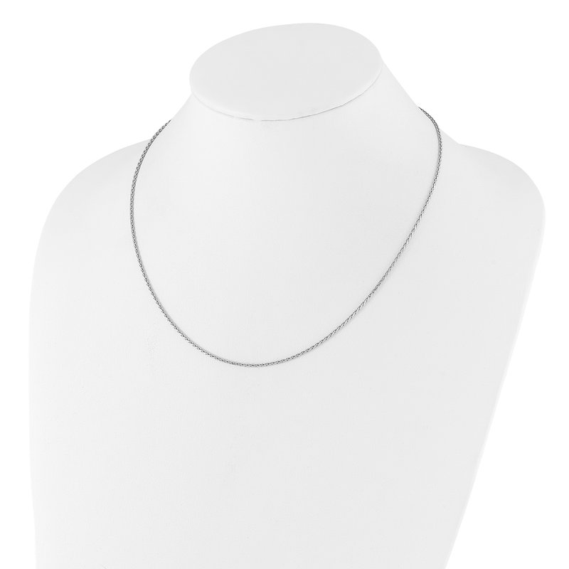 Sterling Silver RH-plated Adjustable 1.5mm D/C Spiga Chain