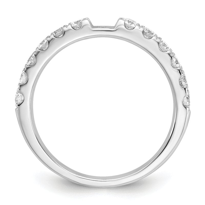 14K White Gold 1/2 carat Lab Grown Diamond VS+ F+ Semi-Mount Peg Set Engagement Ring