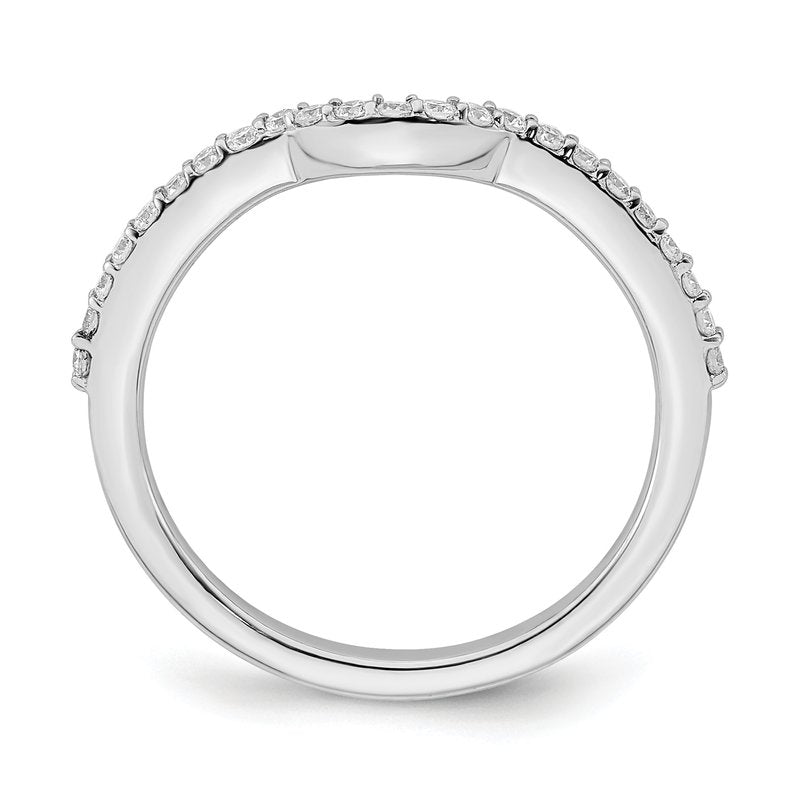 14K White Gold 1/4 carat Lab Grown Diamond VS/SI  D E F  Wedding Band