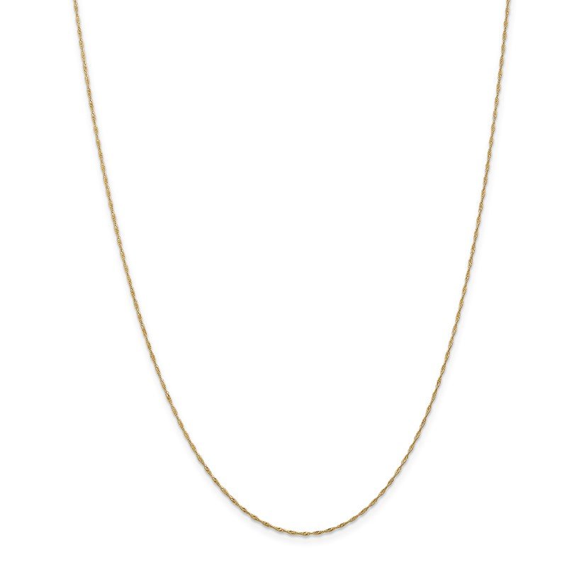 14K 14 inch 1mm Singapore with Spring Ring Clasp Chain