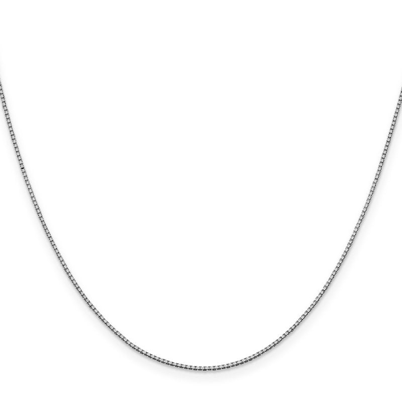 14K White Gold 26 inch .95mm Box with Lobster Clasp Chain