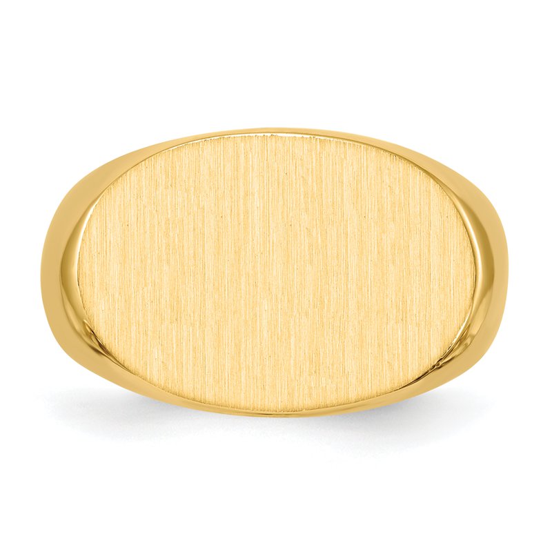 14k 19.0x13.0mm Open Back Mens Signet Ring