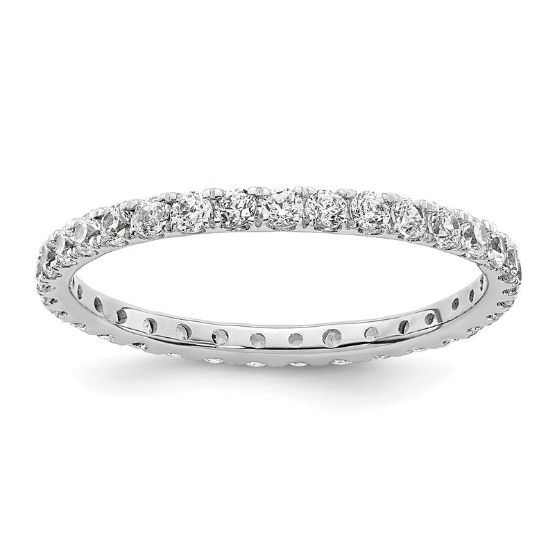 14K Rose Gold 1/2 carat Lab Grown Diamond VS+ F+ Size 4.5 Complete Eternity Band