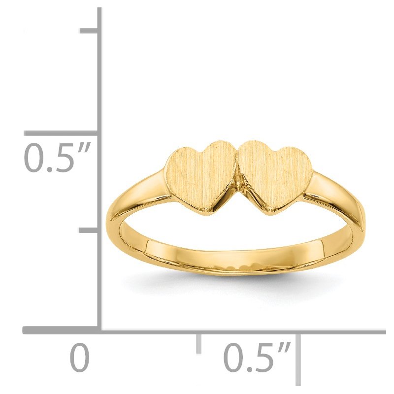 14k Childs Double Heart Ring