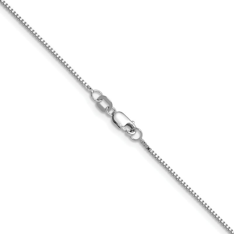 14K White Gold .9mm Box Chain