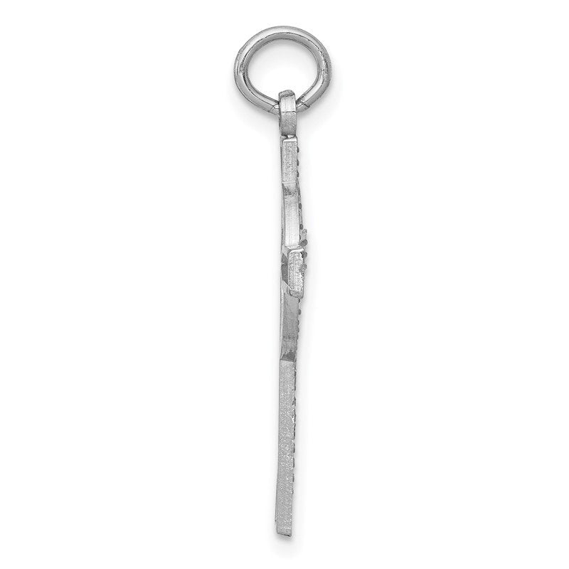 14k White Gold Celtic Cross Charm