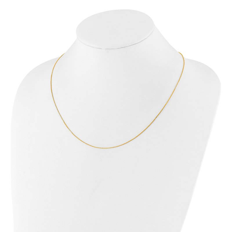 Sterling Silver Gold-plated Adjustable .85mm Box Chain