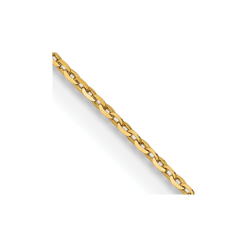 18K 18 inch 1.15mm Diamond-cut Cable with Fancy Lobster Clasp Chain