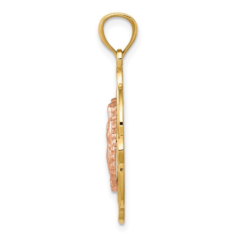 14k Two-tone Our Lady of Guadalupe Pendant