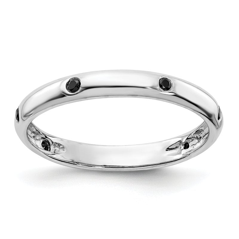 14k Rose Gold 6-stone Diamond Band