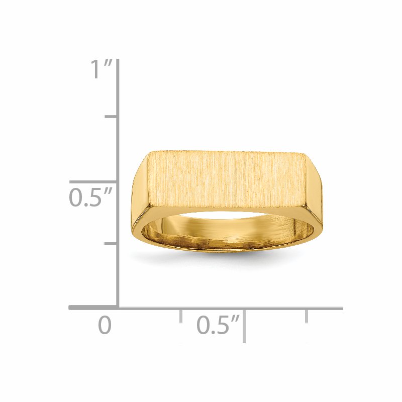 14k 16.0x6.0mm Closed Back Signet Ring