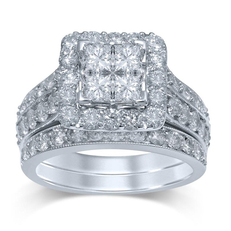 14K 3.25Ct Diamond Bridal  Ring
