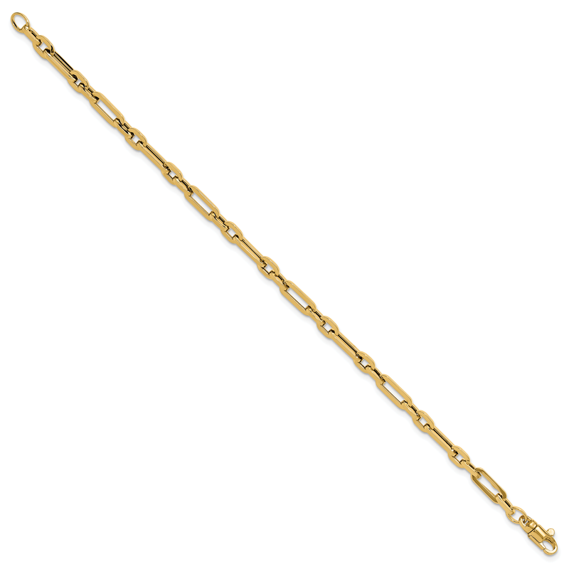 14K Polished 5mm Fancy Link 7.5 inch Bracelet
