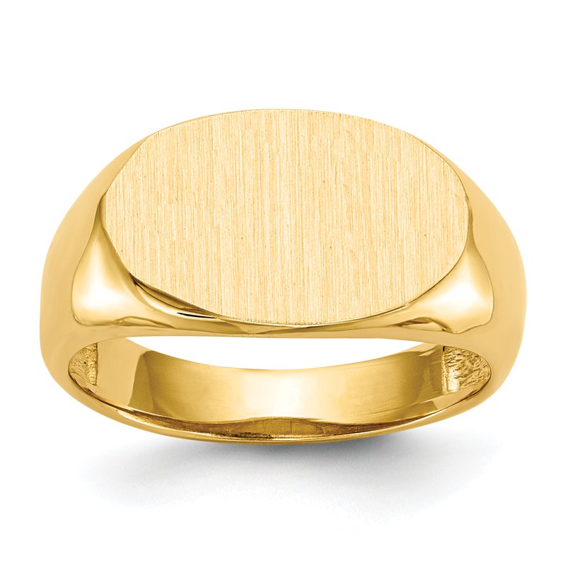 14k 15.0x9.0mm Open Back Signet Ring