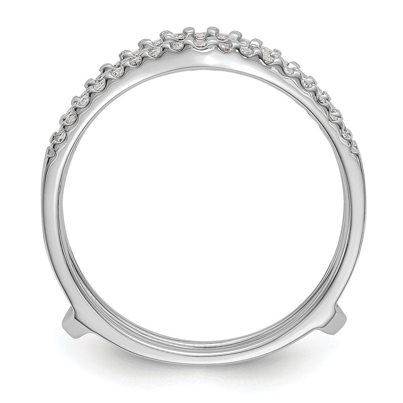 14K White Gold 1/4 carat Lab Grown Diamond VS+ F+ Complete Ring Guard