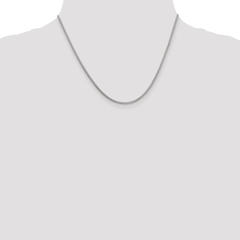 14K White Gold 1.25mm Franco Chain