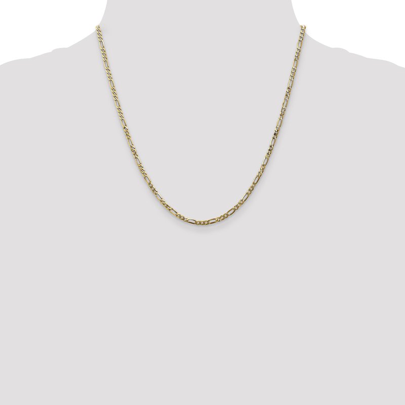 14K 26 inch 2.75mm Flat Figaro with Lobster Clasp Chain