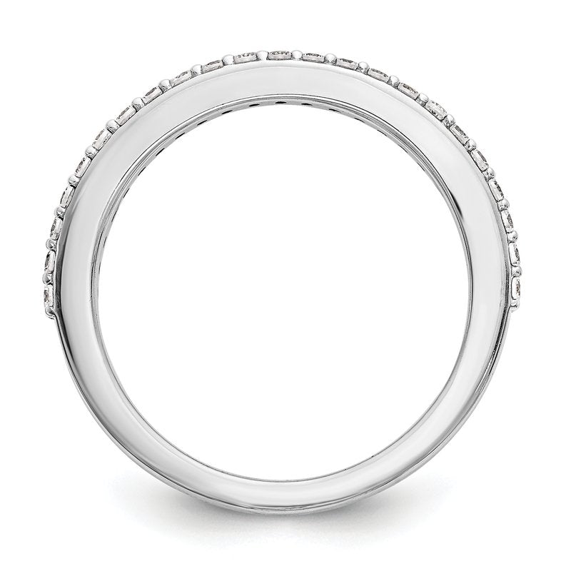 14K White Gold 1/4 carat Lab Grown Diamond VS+ F+ Complete Wedding Band