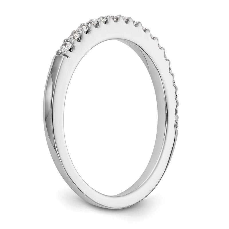 14K White Gold 1/6 carat Lab Grown Diamond VS+ F+ Complete Wedding Band