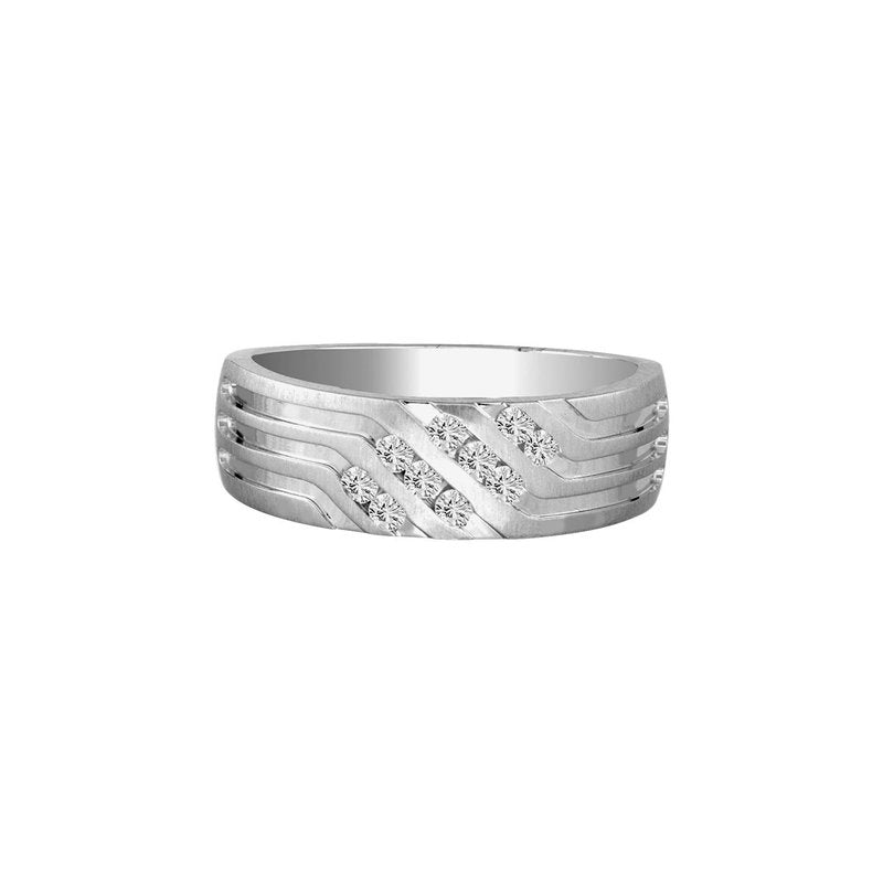 14K 0.25Ct Diam  Men&amp;Apos;S Band