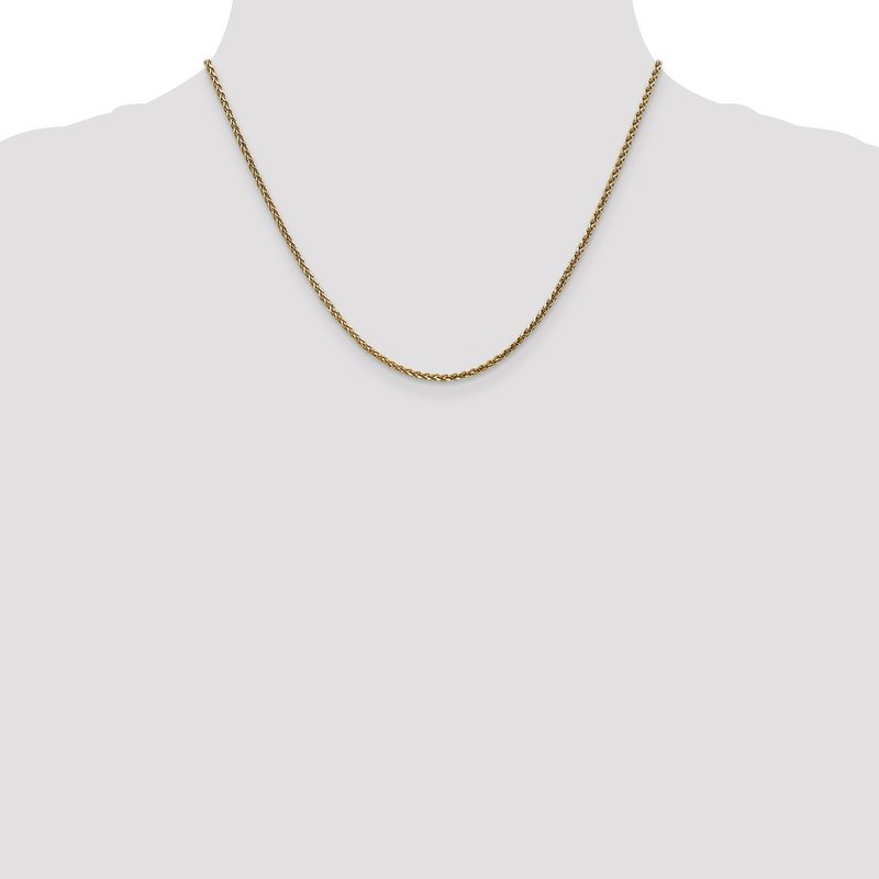 14K 1.8mm Solid D/C Spiga Chain