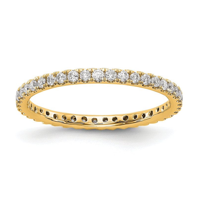 14K Rose Gold 1/2 carat Lab Grown Diamond VS+ F+ Size 4.5 Complete Eternity Band