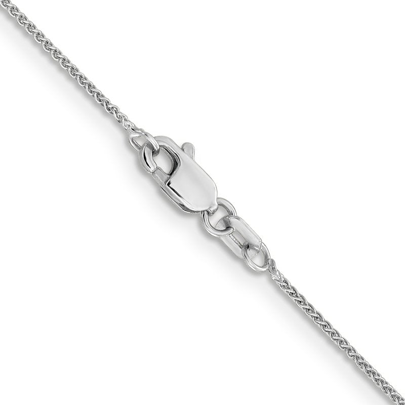 14K White Gold 10 inch .85mm Spiga with Lobster Clasp Anklet