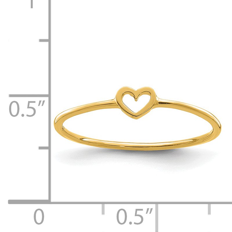 14K Polished Heart Ring